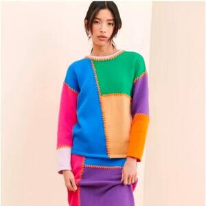 Olivia Rubin Elise Colorblock Pullover. 100% Cotton Retails $225